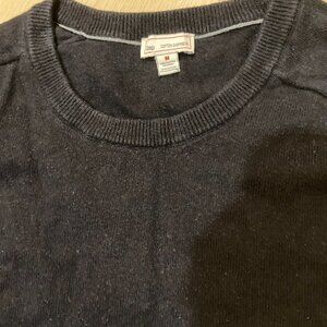 Gap Women Black Top sz M 95% Cotton 5 % Cashmere Long Sleeves